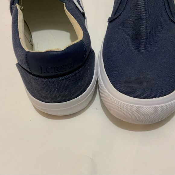 J. Crew Crewcuts Canvas fancy blue  Slip On Sneakers women’s Size10 - Picture 7 of 9